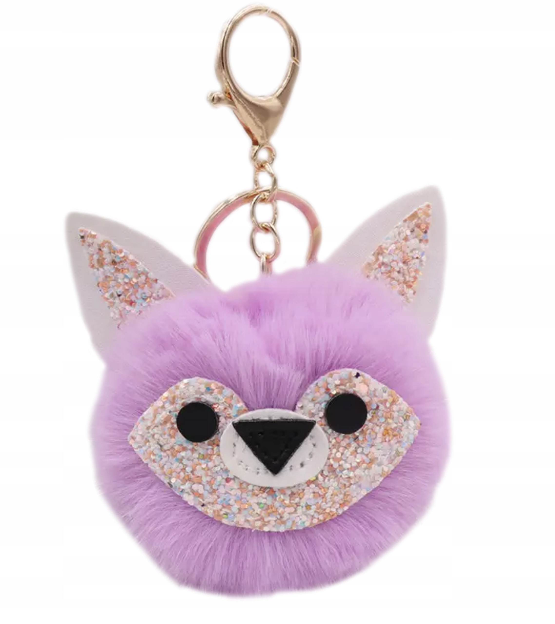 POMPON PIESEK KEYCHAIN BRELOK FUTERKO Płeć uniseks