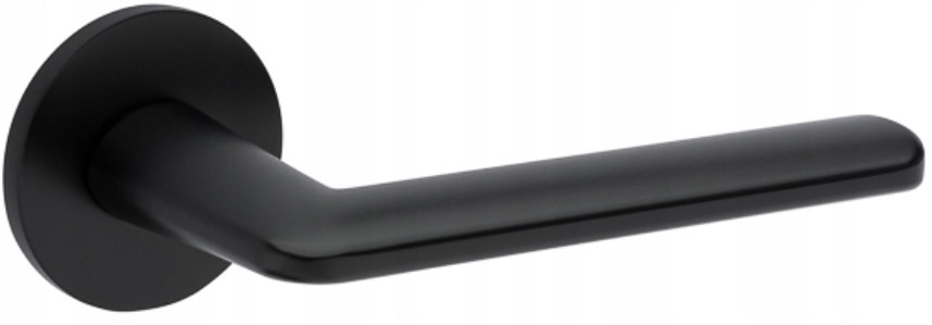 Čierna kľučka na okrúhlom tenkom štítku Tupai 3098 5S-153