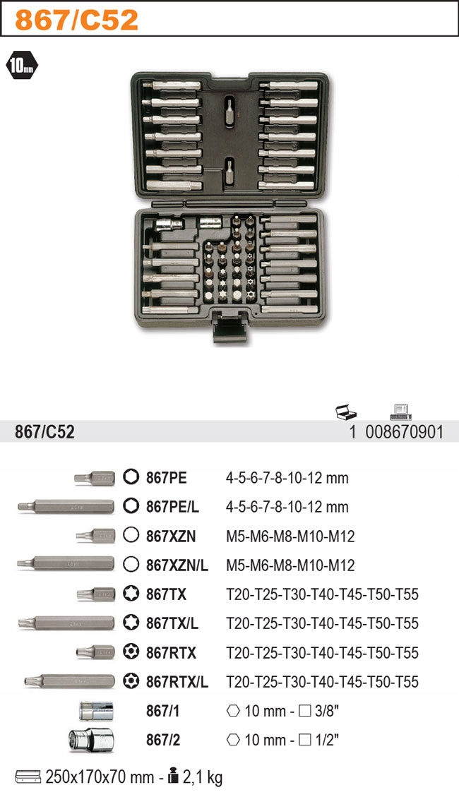 Набор отверток BETA 867 / C52