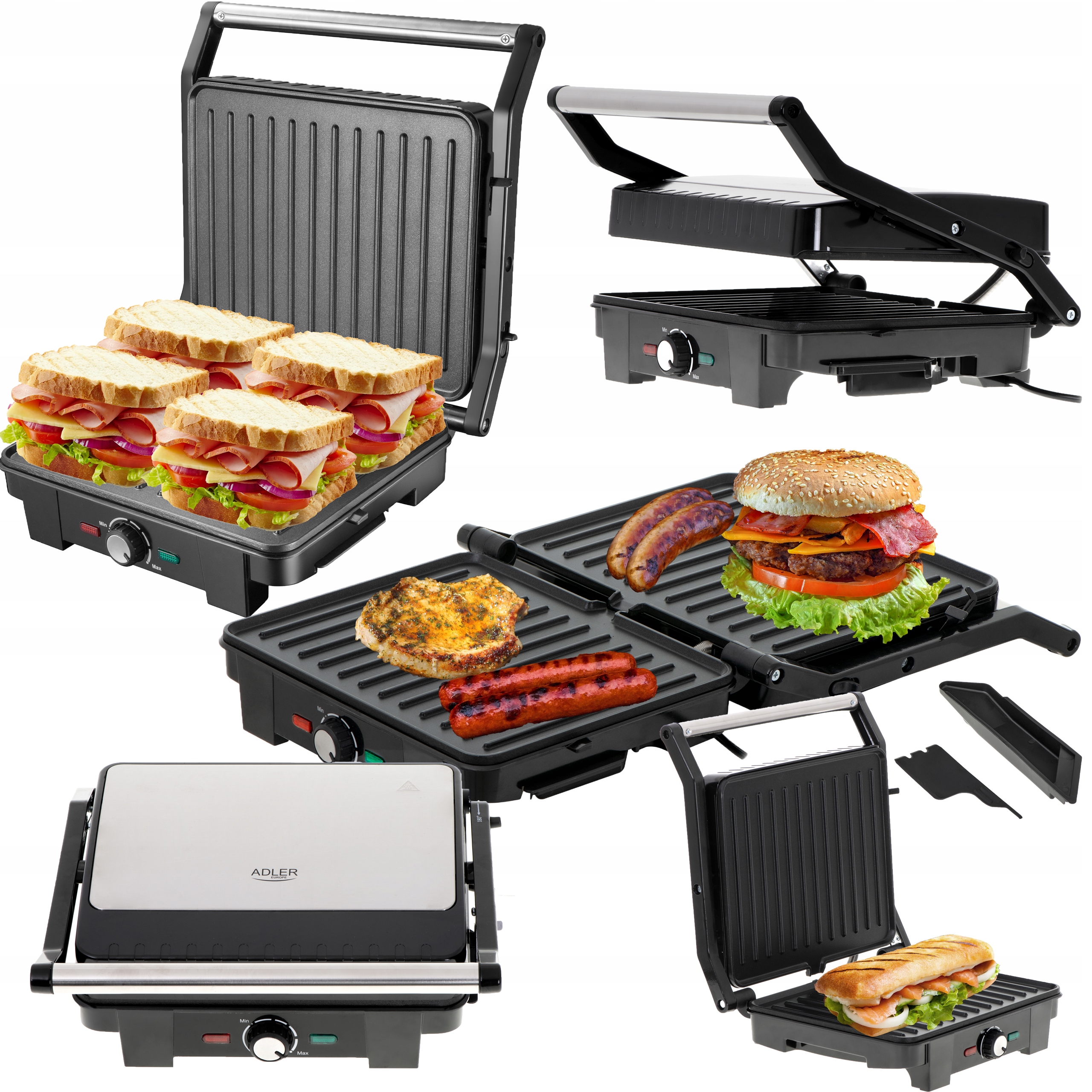 

Opiekacz Panini Grill Elektryczny Składany 2100W