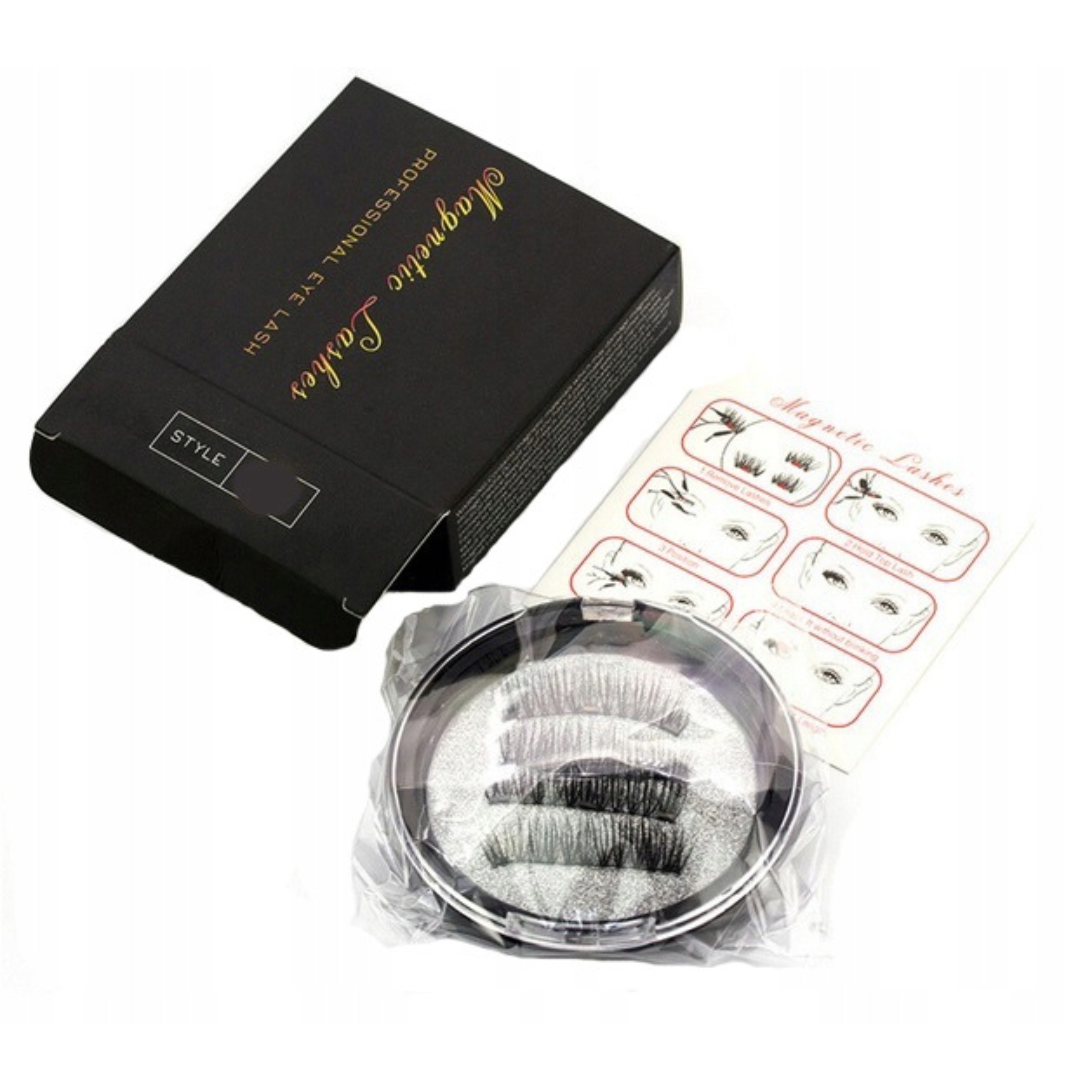 RZĘSY MAGNETYCZNE ZALOTKA MAGNETYCZNA DŁUGIE SZTUCZNE RZĘSY CZARNE OBJĘTOŚĆ Długość rzęs 12 mm