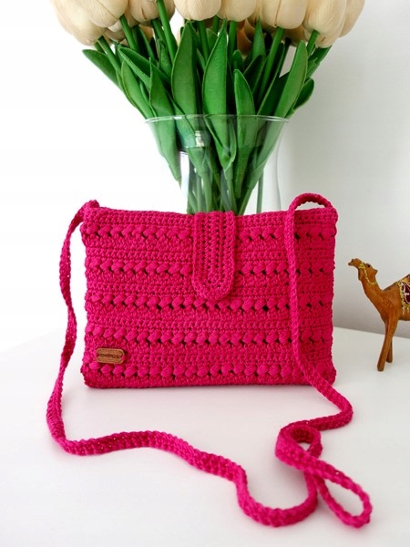 NOWA TOREBKA MAŁA HANDMADE SZYDEŁKOWA RÓŻOWA DLA DZIEWCZYNKI KOLORY