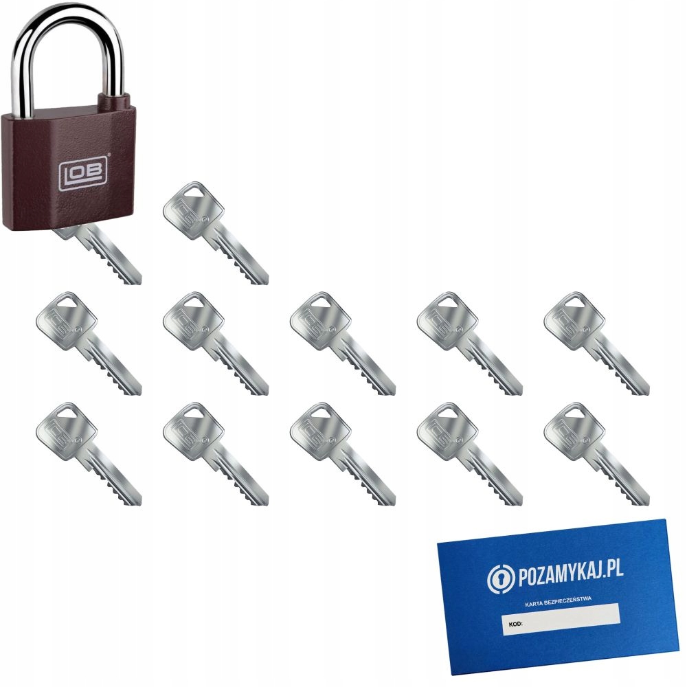 

Kłódka Lob KZ60 12 kluczy w zestawie