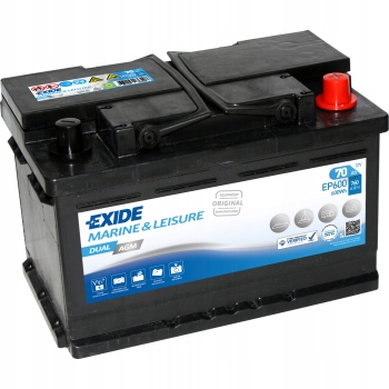 Akumulator Exide Dual AGM 70Ah 760A EP600 P+