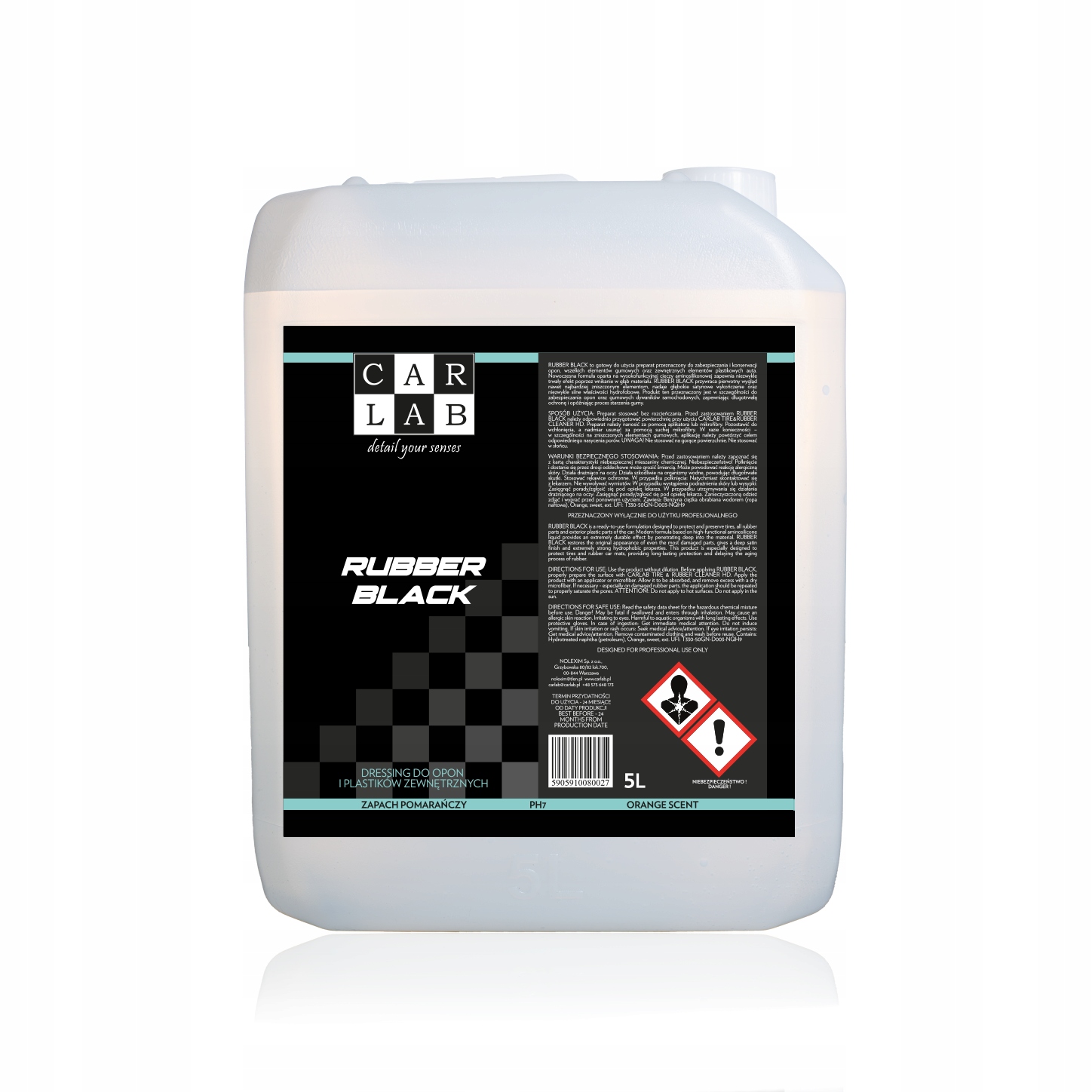CARLAB RUBBER BLACK 5L dressing do opon