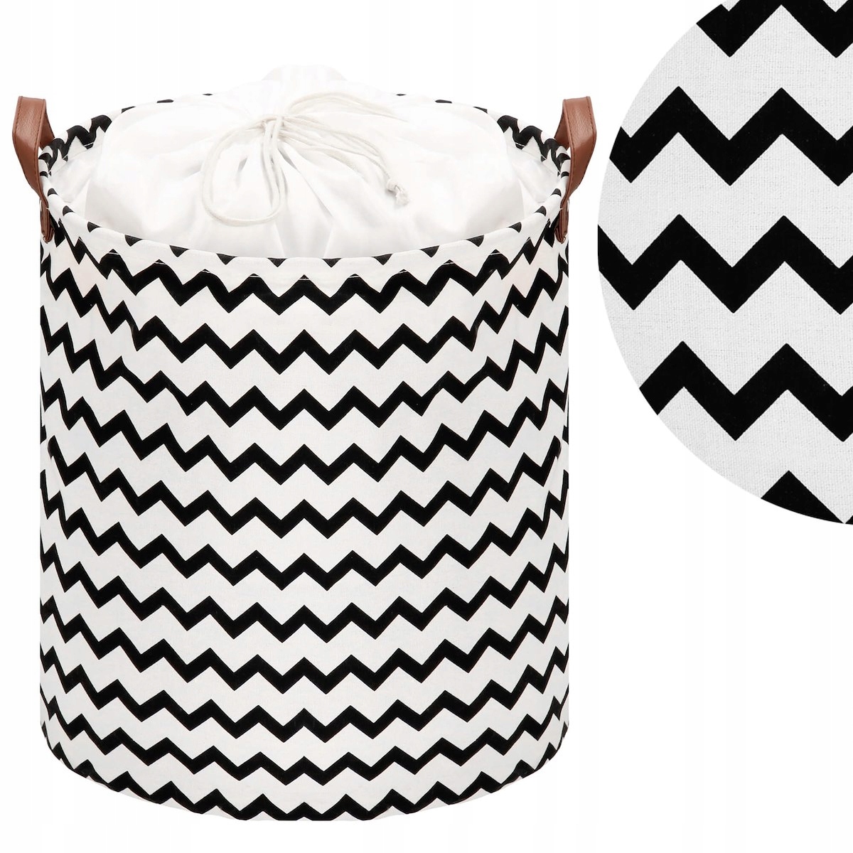 ZAMYKANY KOSZ NA PRANIE ZABAWKI WOREK POJEMNIK XL Pojemność 55 l