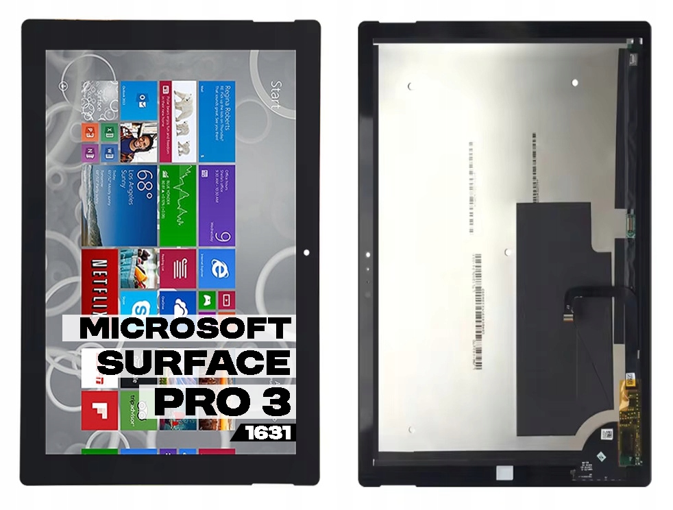 Originální displej s dotykem pro Microsoft Surface Pro 3 12 1631 Černý