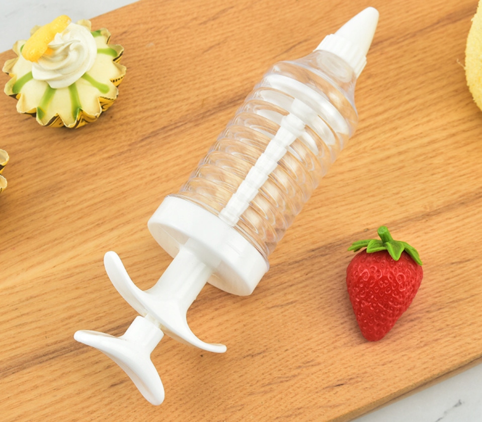 Dekorator cukierniczy do ciast kremu tortu praska solidna szpryca biała Materiał dominujący tworzywo sztuczne