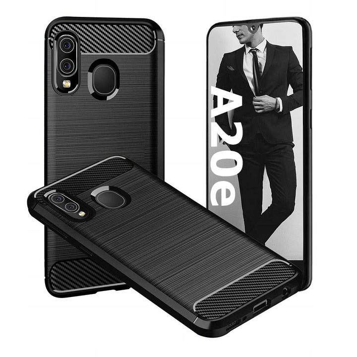 

Etui do Samsung Galaxy A20E Karbon Case Szkło
