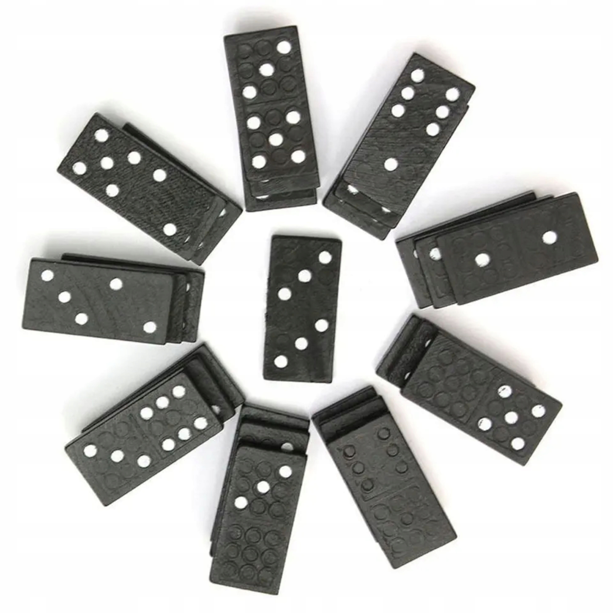 

Klocki drewniane 24 elementy w pudełku domino