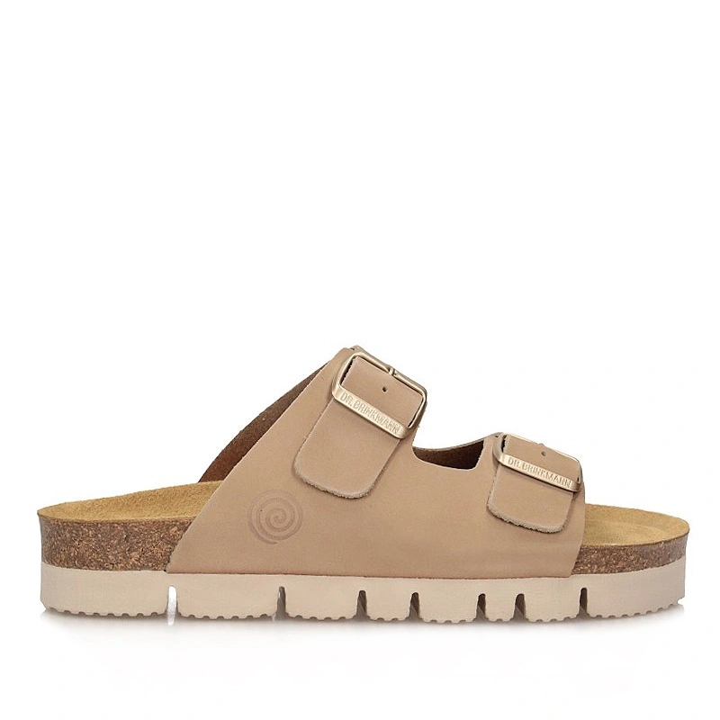 Nazouváky Dr. Brinkamnn 700348-08 béžové kožené na platformě