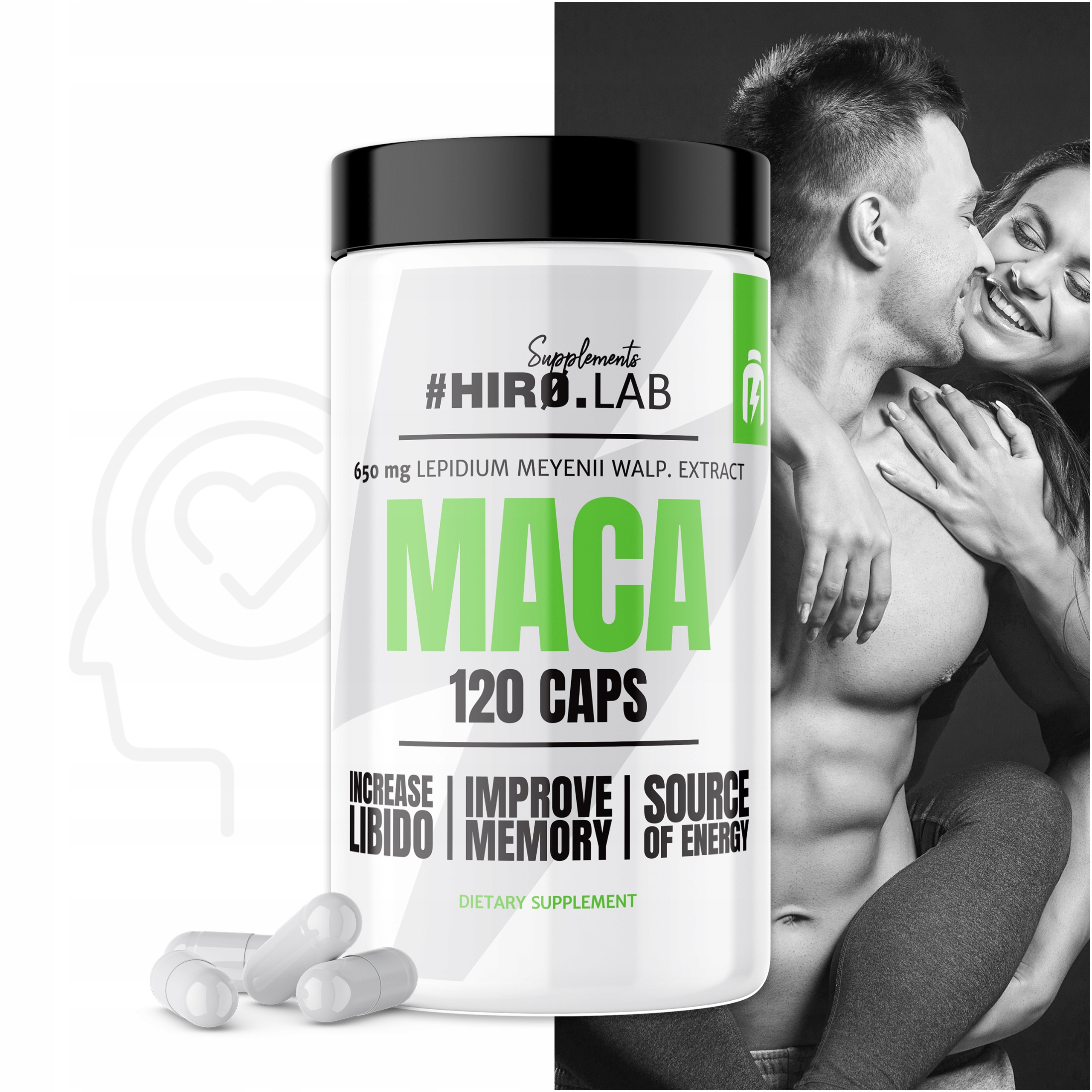 Hiro.Lab Maca 120 caps TESTOSTERON LIBIDO POTENCJA Nazwa HIRO.LAB Maca - 120caps