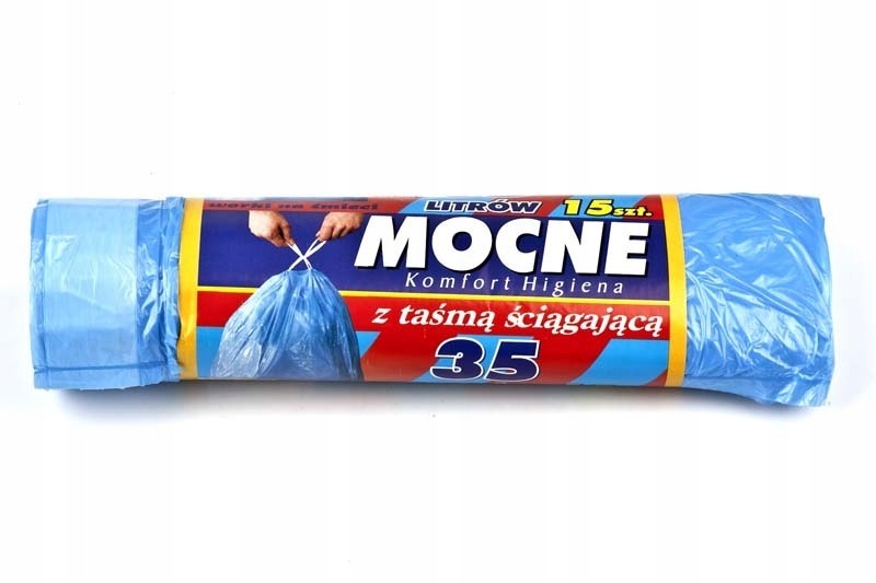 worki na śmieci z taśmą ściągającą 35l 15szt. — 4
