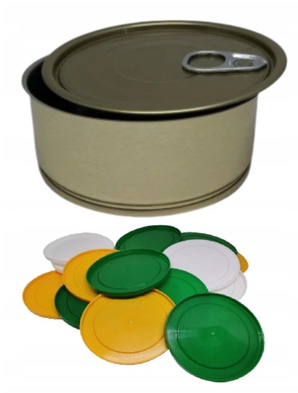 Puszka do konserw konserwowa 300ml/100 szt dekielki pokrywki 20 szt.