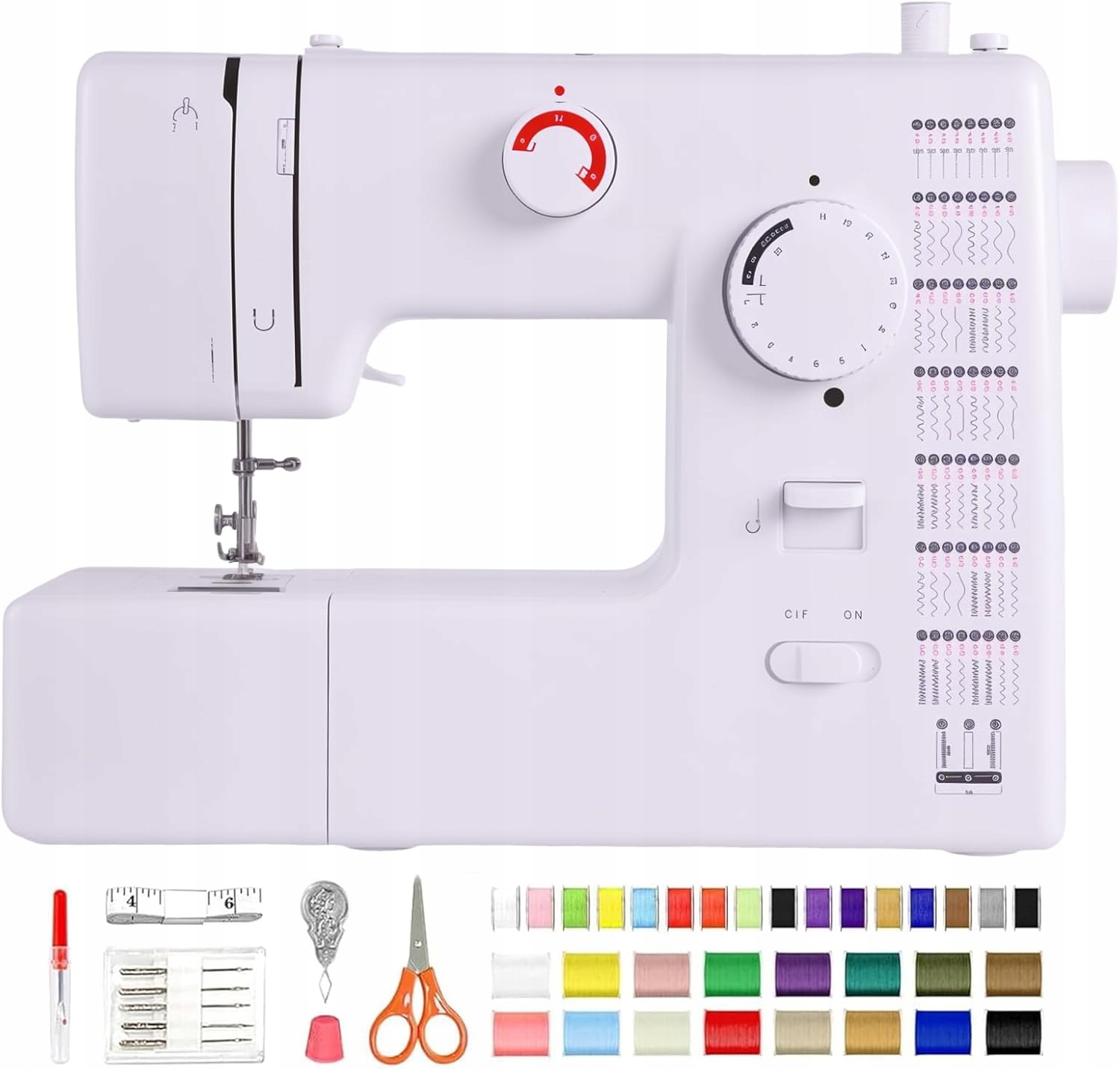 Domáci Mechanický Šijací Stroj Pevný 59 Programov FHSM-705+DARČEKY