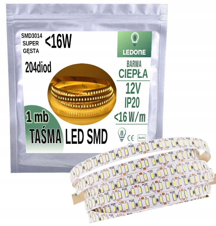 

Gęsta Taśma Led Premium 3014 IP20 1020d 1mb