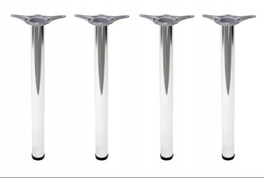 

Noga Meblowa Stołu Biurka Okrągła Chrom FI60 710MM