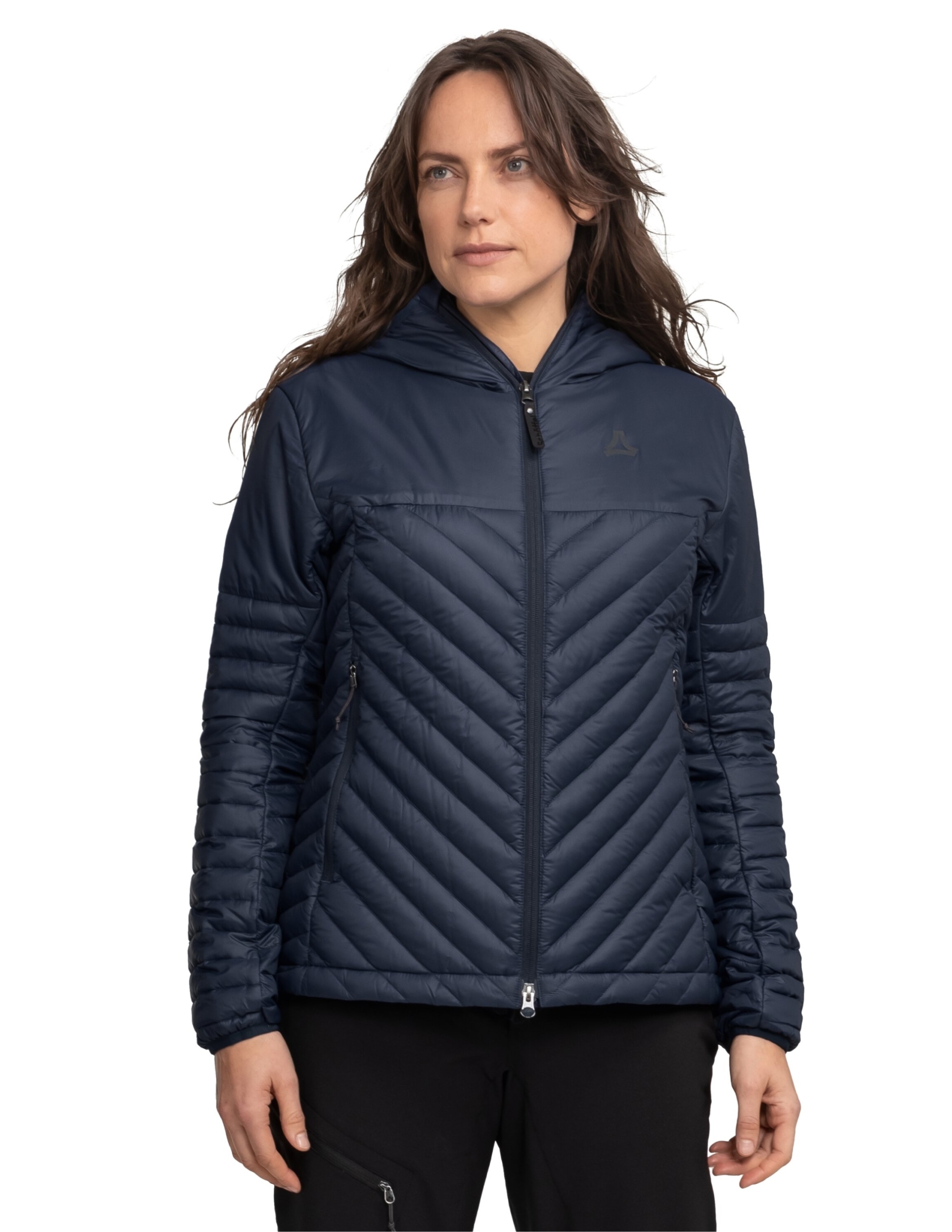 Dámská péřová bunda Primaloft Schöffel Cascata Granátová 38