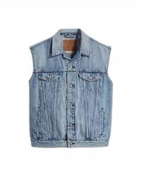 Levis Pánská Ležérní Džínová Vesta S Knoflíky A Logem L Jxd