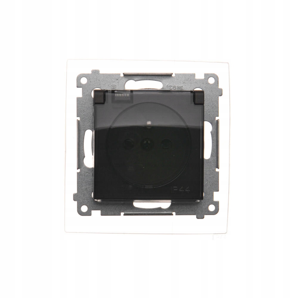 Gniazdo pojedyncze IP44 + uszczelka brąz Simon54 Kod producenta DGZ1BZ.01/46A