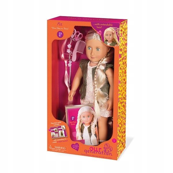 Our Generation Lalka Pia regulowane włosy 46cm Bohater brak