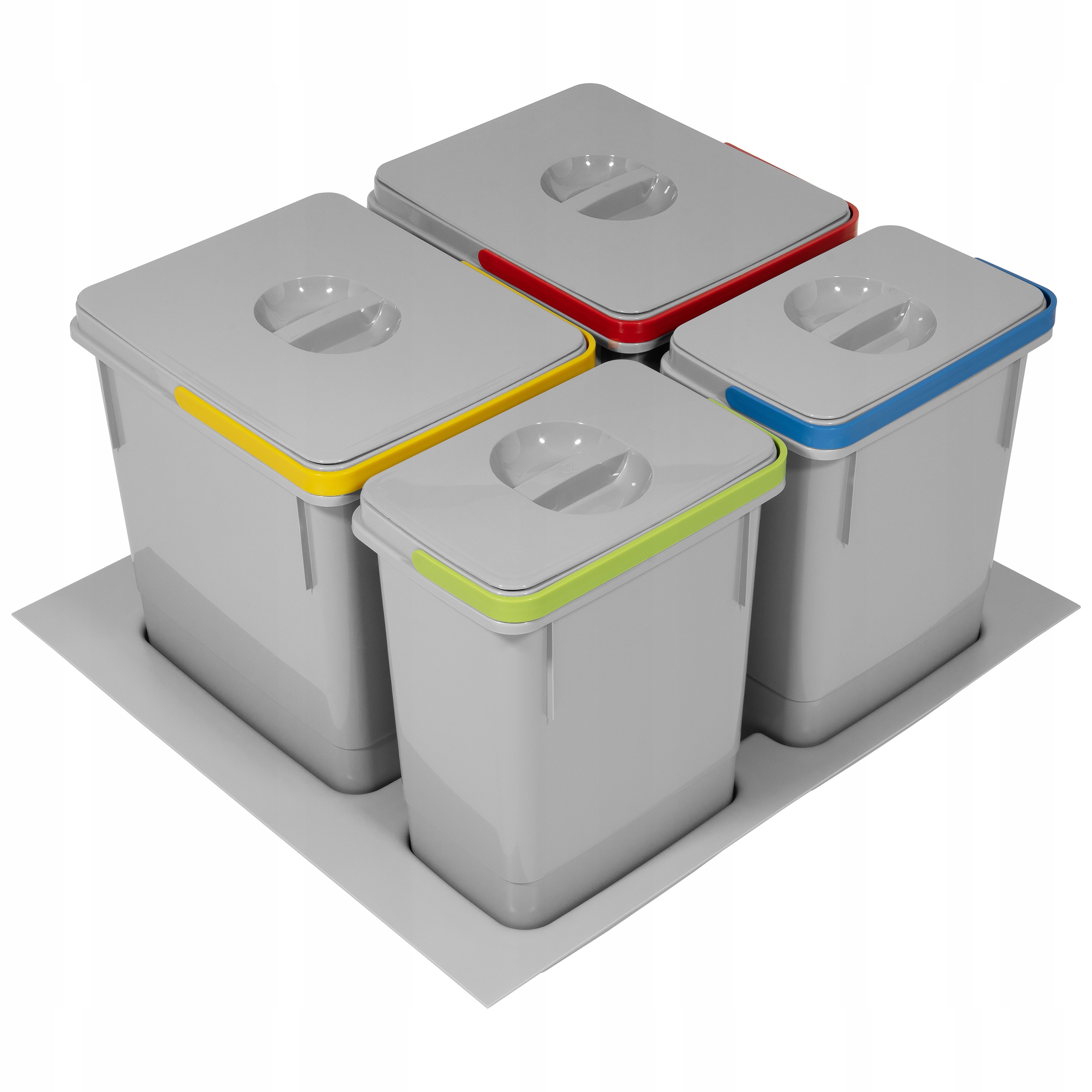 Kosz na śmieci segregator Rubio do szuflady 60 2x15L 2x7L Szary polski prod