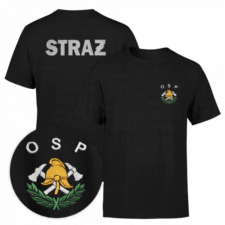 

S05 S Koszulka Osp haft Straż Pożarna toporki