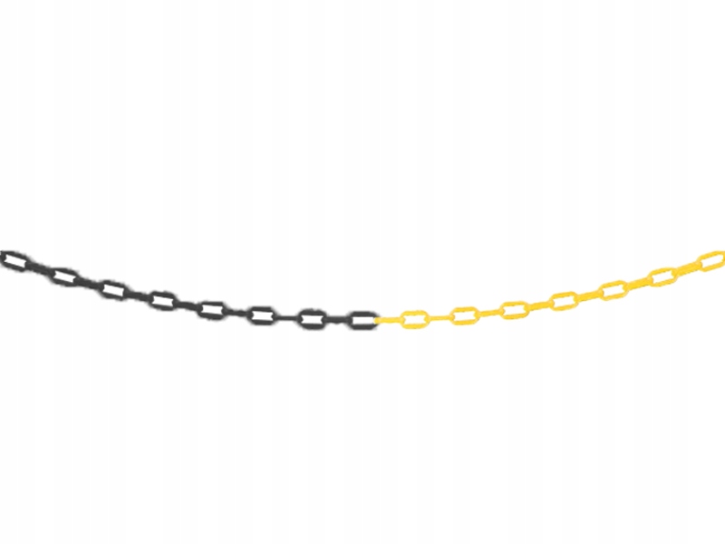 ŁAŃCUCH Plastikowy 25m BLOKUJĄCY 6mm OSTRZEGAW Kod producenta LS35x20B
