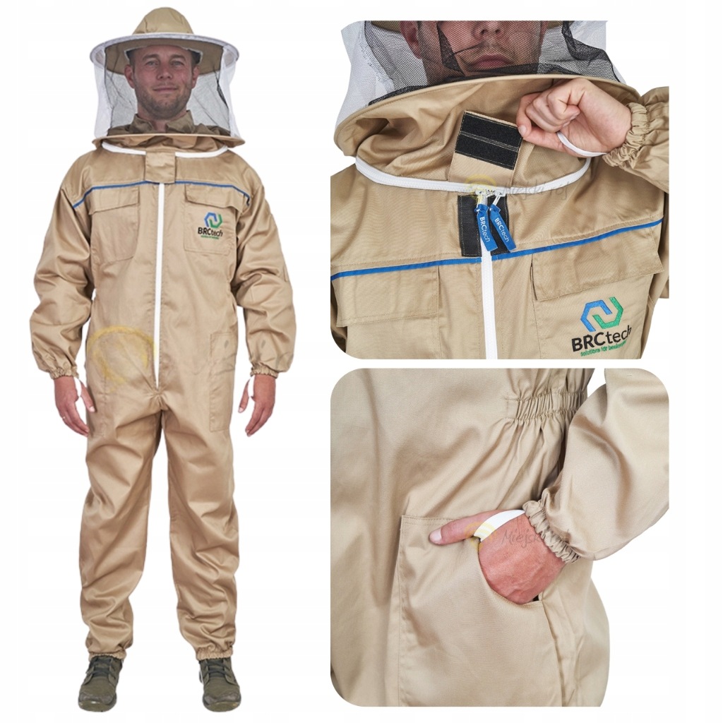 Včelárska kombinéza BRCtech Standard s klobúkom veľkosť XXXXL