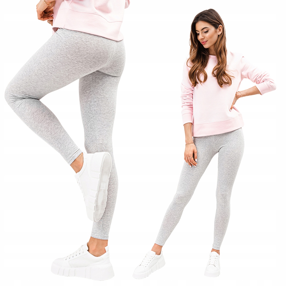 

Spodnie damskie legginsy 071PLR jasnoszary m. L