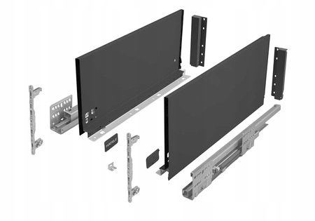 Szuflada HAFELE MATRIX S SLIM 3D H199 500 ANTRACYT