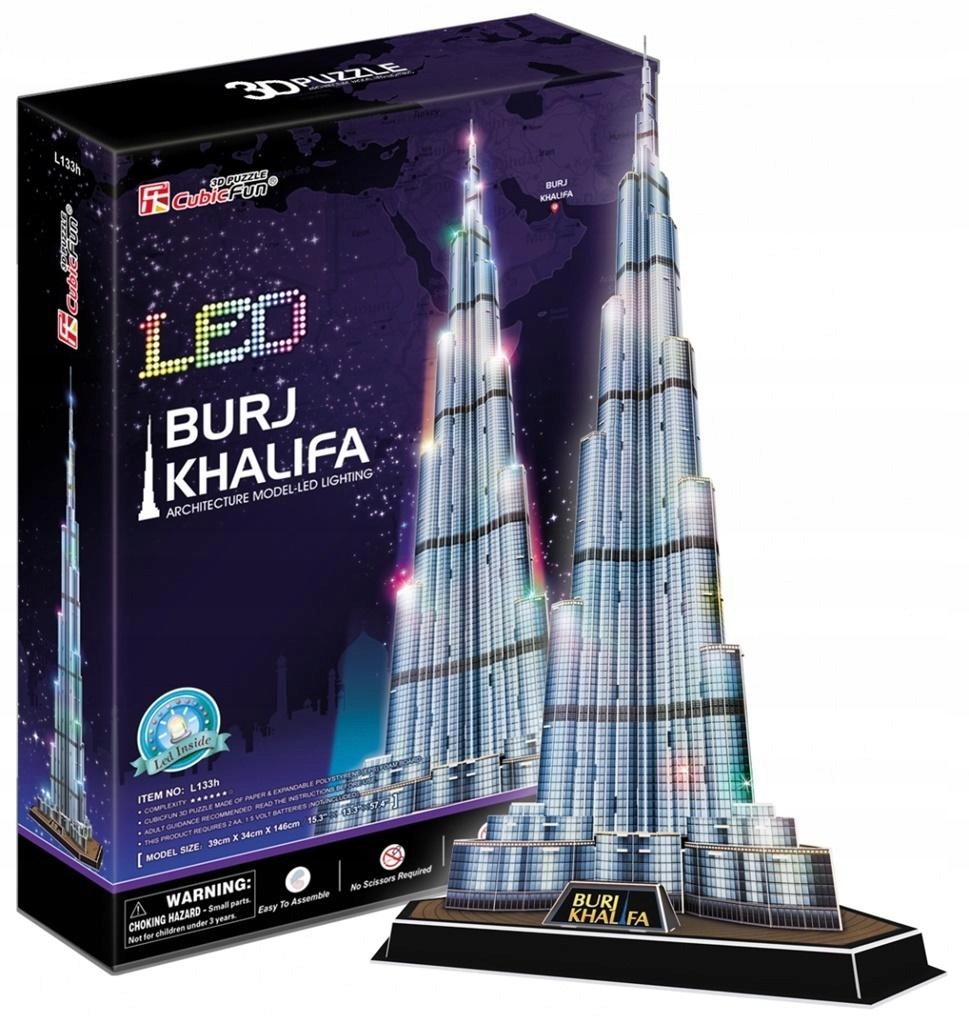 PUZZLE 3D BURJ KHALIFA LED