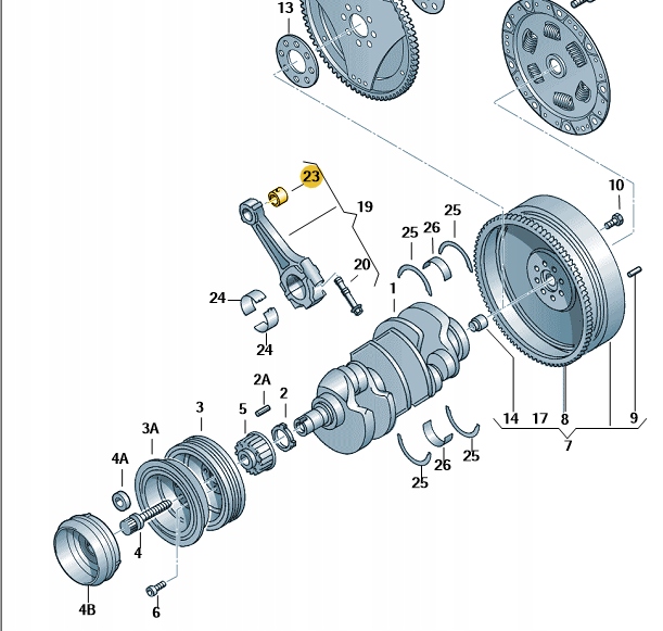 ORYGINALNE TULEJKI KORBOWODÓW AYM BDG 059105431K
