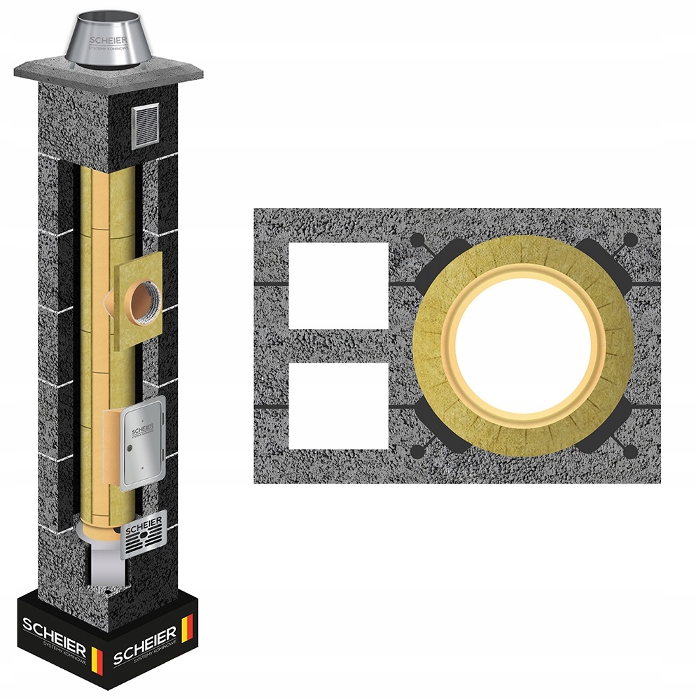 Keramický komínový systém KW2 fi 160 5 m 36x54 izolovaný, zateplený