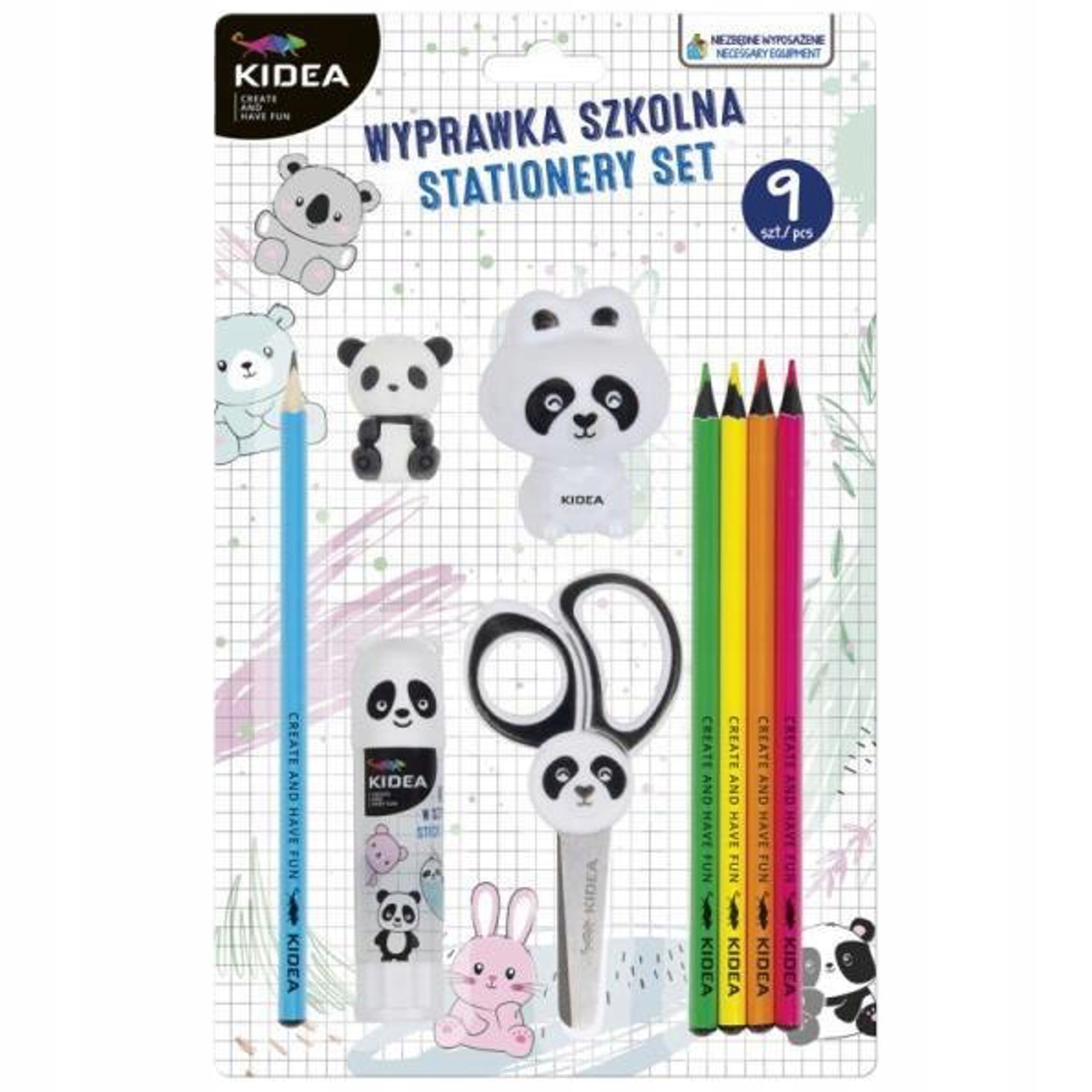 

Kidea Wyprawka Szkolna Plastyczna Panda 9 elm