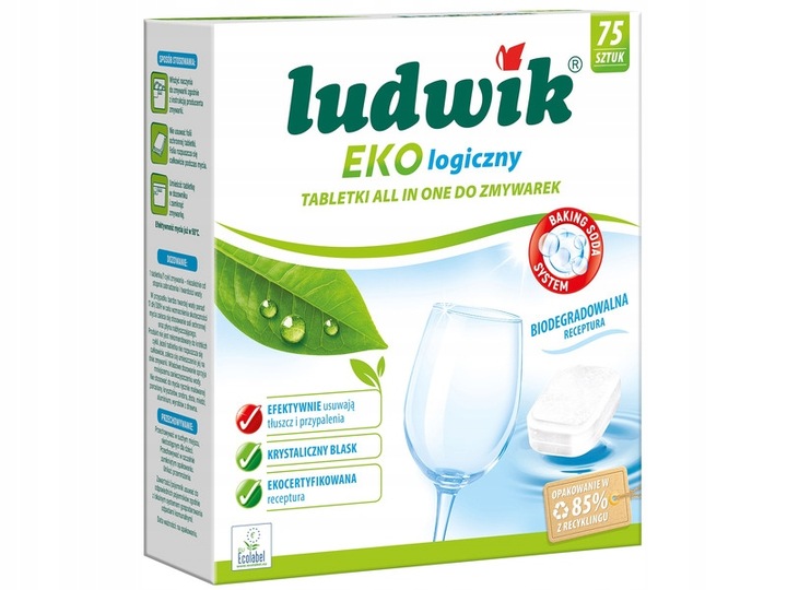 Levně Tablety do myčky Ludwik ekologický. 75 ks