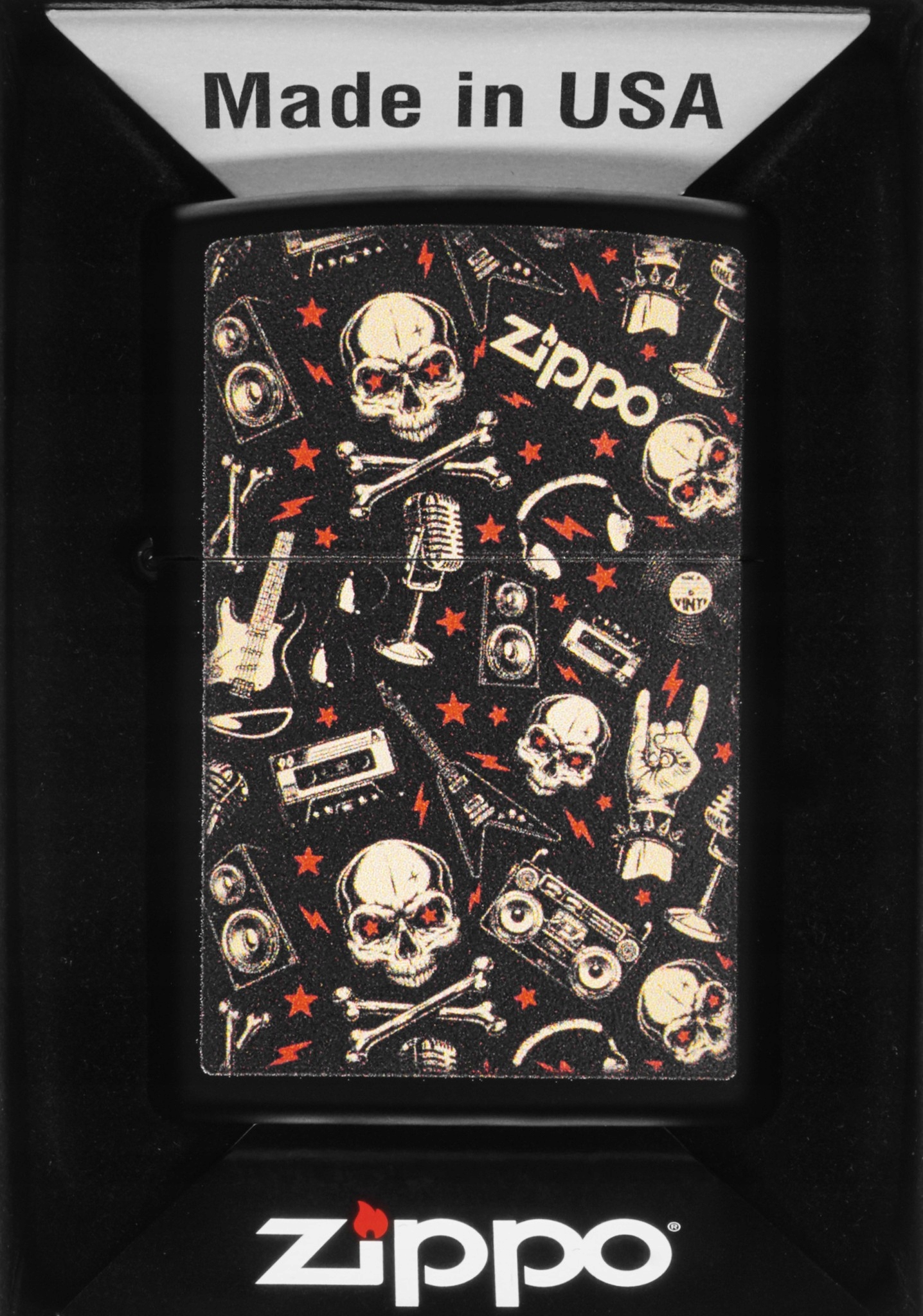 Zapalovač Zippo Grunt Pattern With Skull 60007008 Větruodolný benzínový