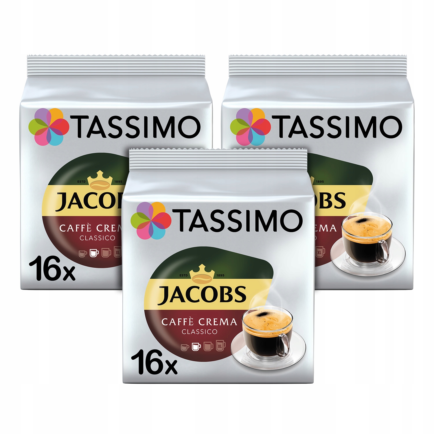Tassimo Jacobs Caffe Crema Classico 3x 16 sztuk [48 kaw]