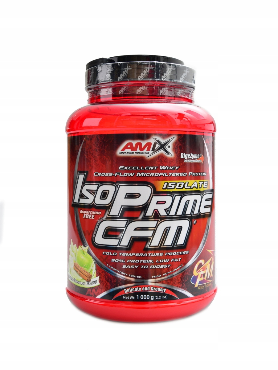 Amix Isoprime Cfm protein isolate 90 1000 g jablko skořice