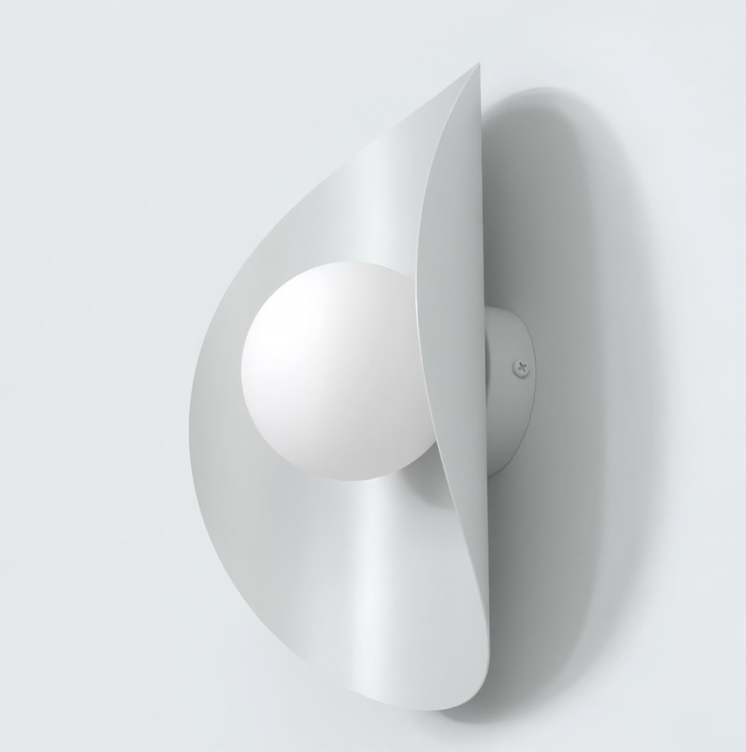 Nástenná lampa Fiero XL K1 v modernom štýle, šedá