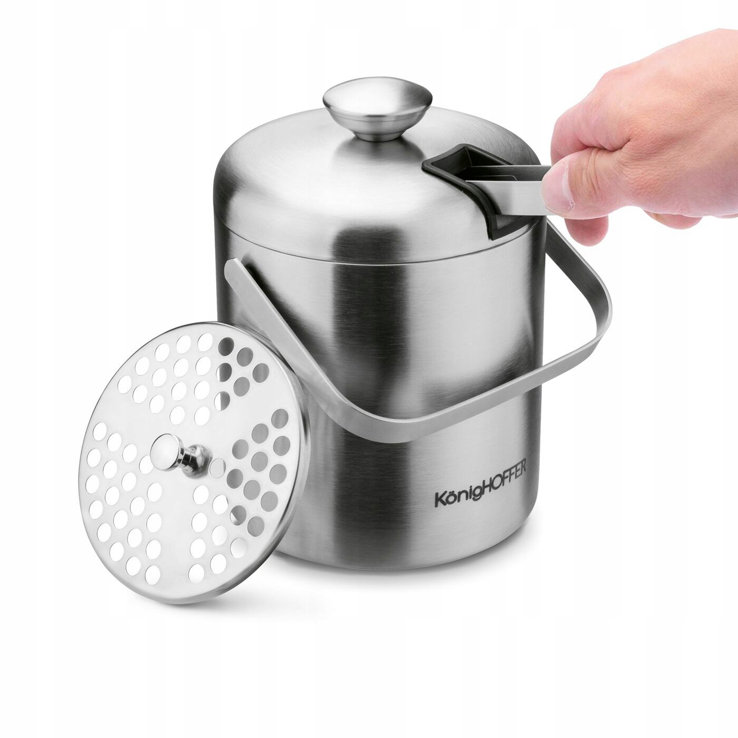 Wiaderko Termos do lodu LUGO 1,3L ze szczypcami