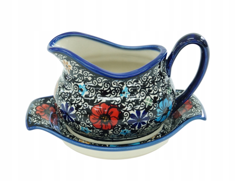 

Ceramiczna sosjerka z podstawką Bolesławiec