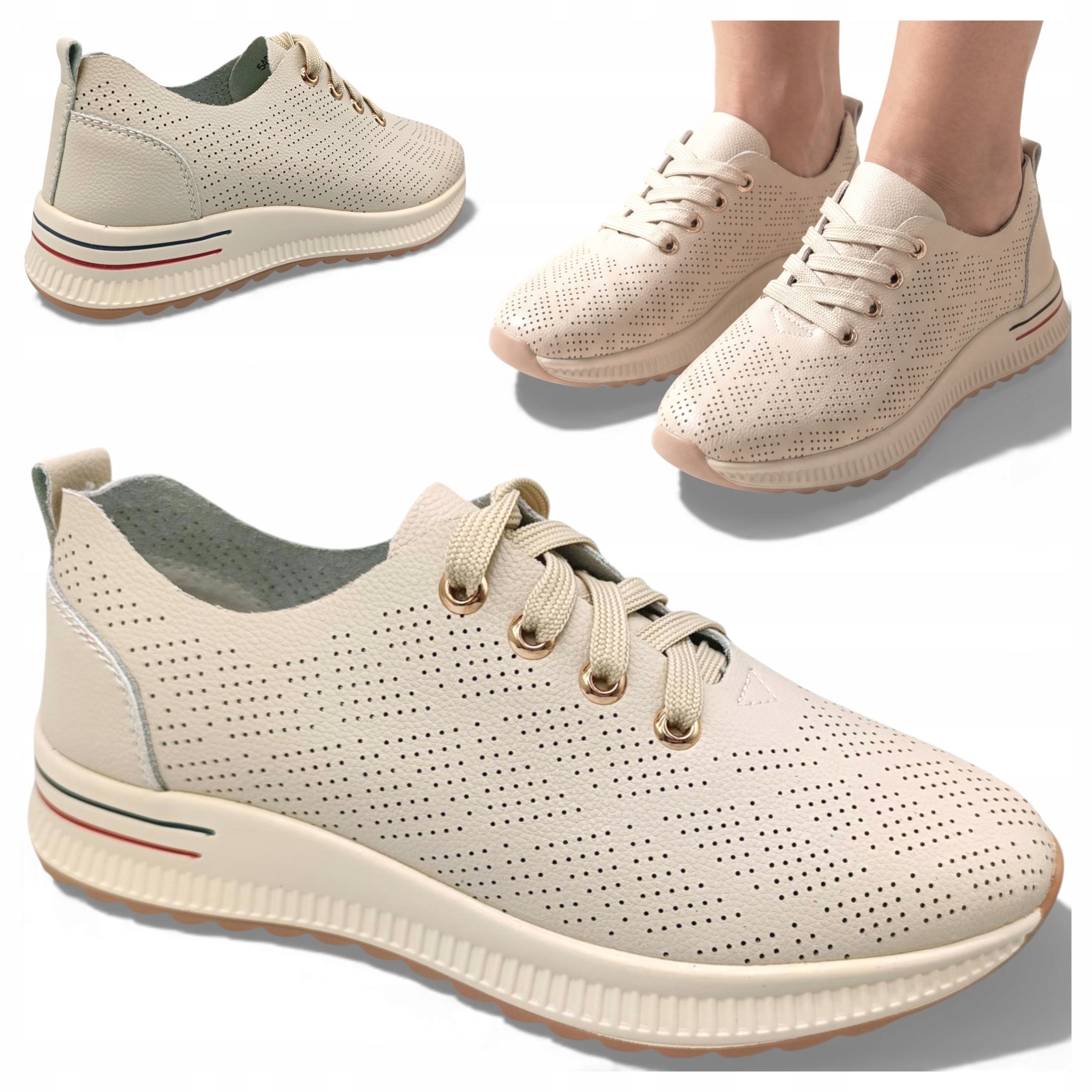 39 Artiker Sportovní obuv Přírodní Kůže Šněrovací ažurové boty Lehké