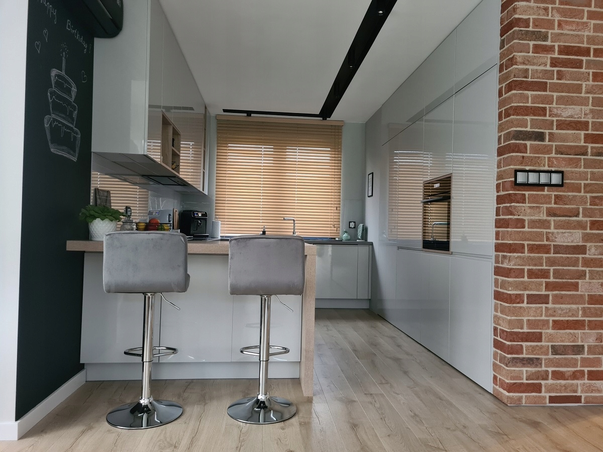 KRZESŁO BAROWE HOKER WELUR PIKOWANE DO KUCHNI LOFT DO WYSPY Minimalna wysokość siedziska 82 cm