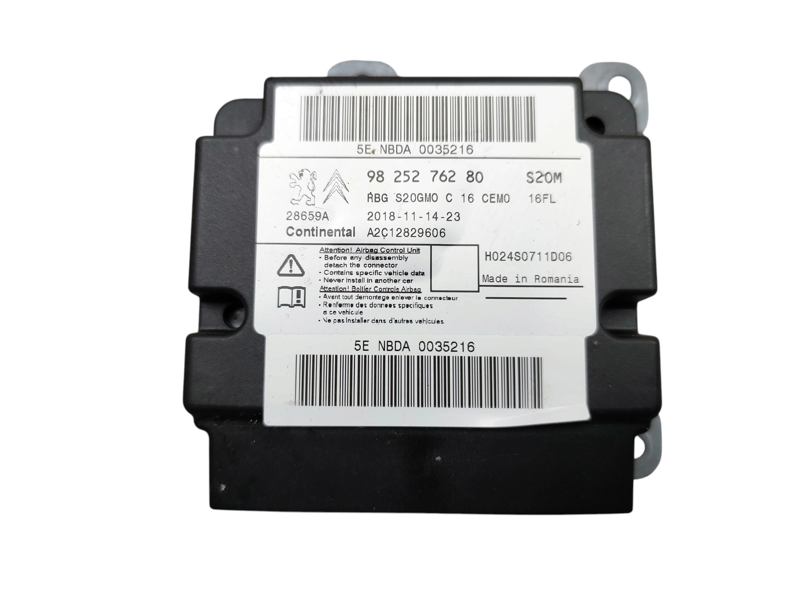 modulo SENSOR airbag OPEL CROSSLAND X (2017-2020) 9825276280