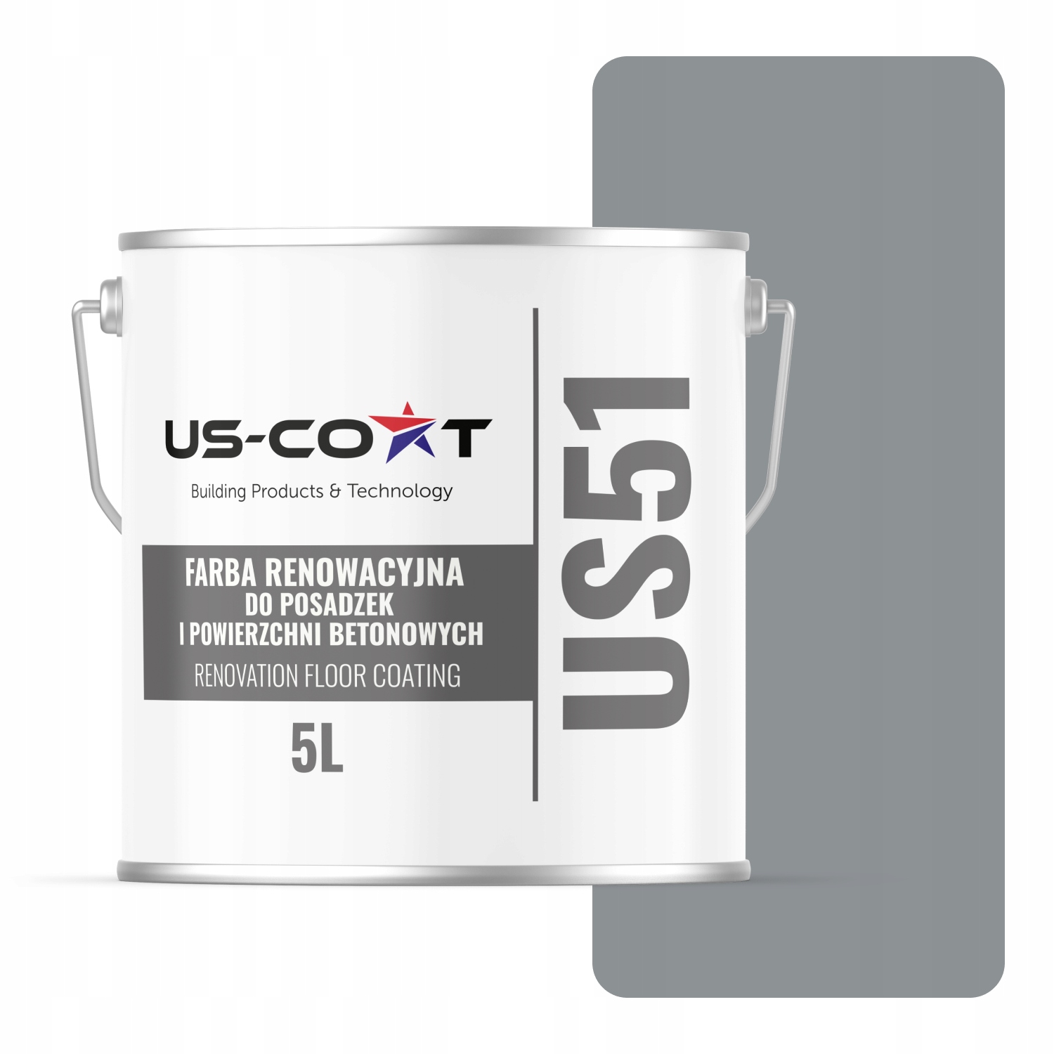 Farba Na Renováciu Podláh Betón Garáž Farba Šedá RAL7045 Mat 5 L