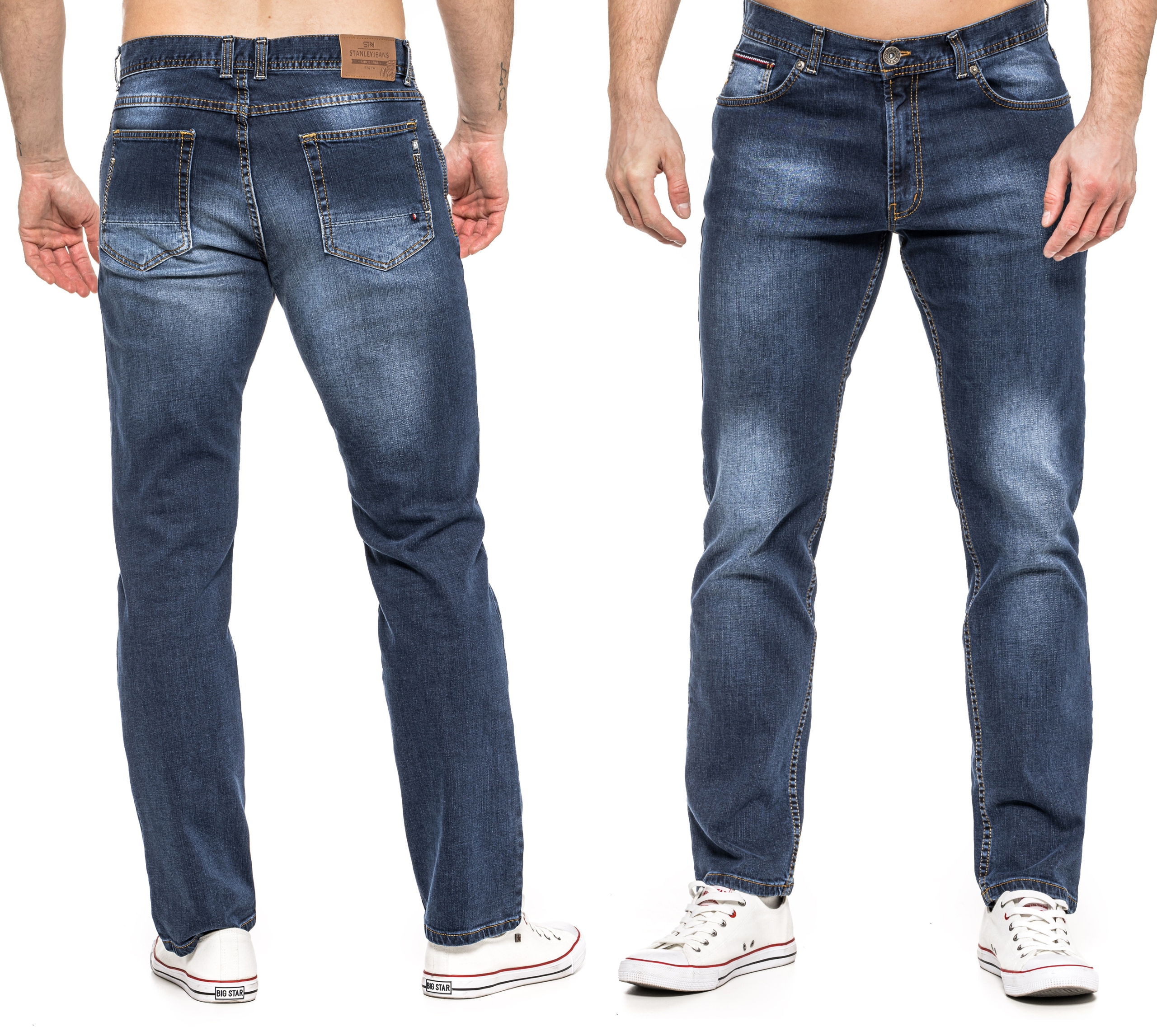 

Spodnie Męskie Stanley Jeans - 400/01 - 84cm L30