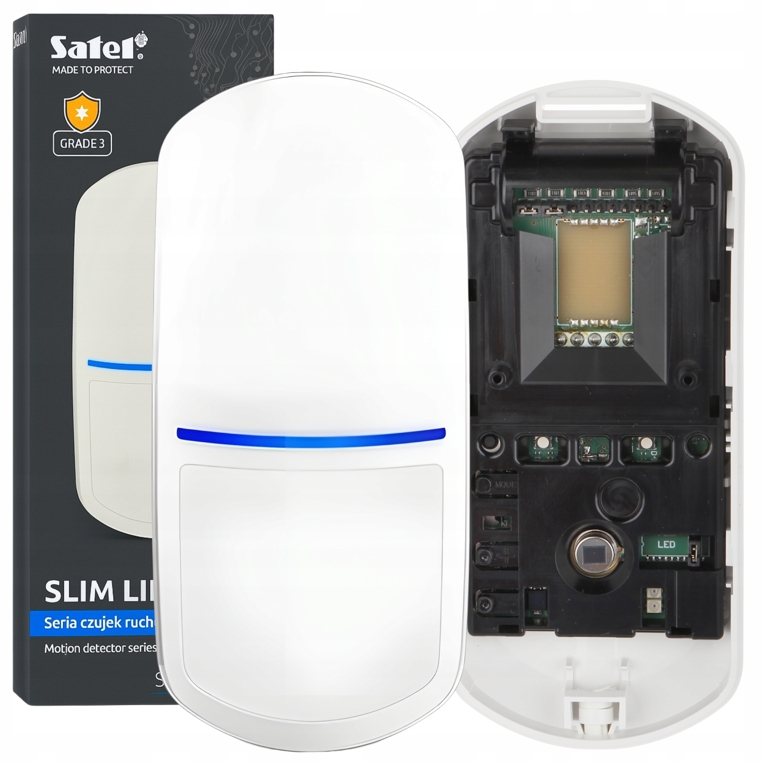 Duálny detektor pohybu Satel Slim-dual-pro Pir+mw mikrovlnná rúra antimasking Ir