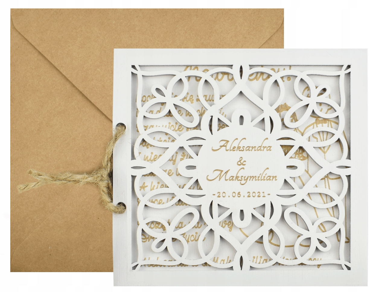 KARTKA ŚLUBNA PERSONALIZOWANA PREZENT ŚLUBNY