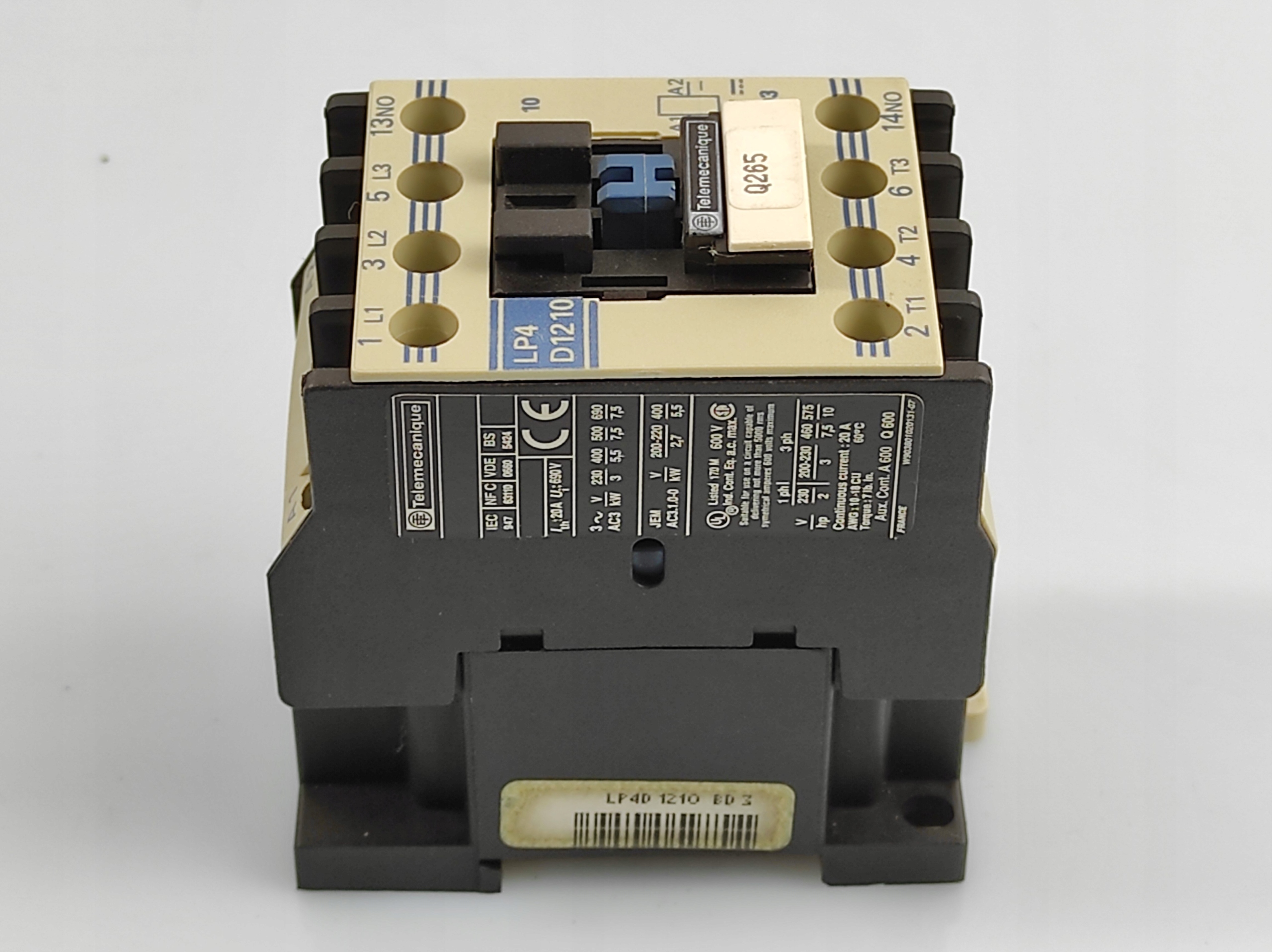 TELEMECANIQUE LP4 D1210 BD3 20A 5,5kW STYCZNIK 24V Wysokość 70 mm